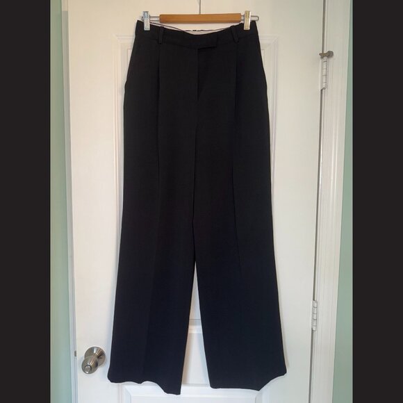 ZARA Black Wide Leg Dress Pants Size S - Picture 1 of 2